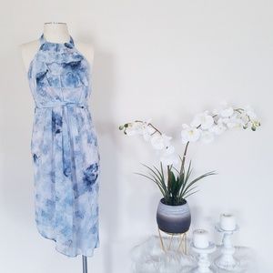 Rachel Roy Blue Marbles asymmetric Dress size 6